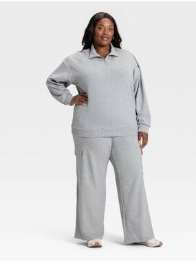 Ava & Viv Women's French Terry Pullover
Sweatshirt - Heather Gray